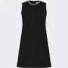 Area Crystal Heart Back Dress Black