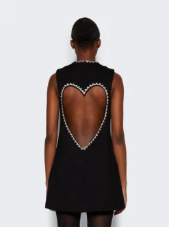 Area Crystal Heart Back Dress Black -Artemides shop 0000D07184 2509 05 1