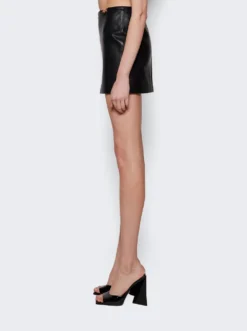 Versace Leather Mini Skirt Black -Artemides shop 1011414 1A10118 2509 04 1