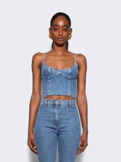 Magda Butrym Corset Top Blue 7 Magda Butrym Corset Top Blue -Artemides shop 111424 1740 03 1