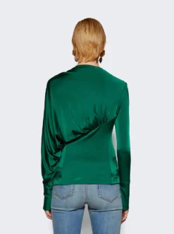 Victoria Beckham Gathered Circle Detail Top Viridian -Artemides shop 1124WTP005201A 48655 05 1
