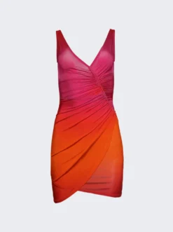 Summer Solstice Dress Hot Pink Gradient