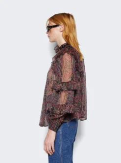 Etro Ruffled Paisley Silk Blouse Multicolor 8 Etro Ruffled Paisley Silk Blouse Multicolor -Artemides shop 11803 5241 2524 04 1