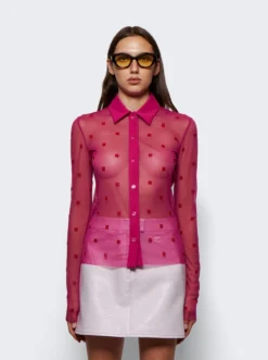 COURREGES Vinyl Mini Skirt Light Pink -Artemides shop 122CJU001VY0003 25815 03