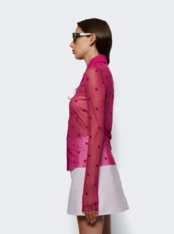 COURREGES Vinyl Mini Skirt Light Pink -Artemides shop 122CJU001VY0003 25815 04