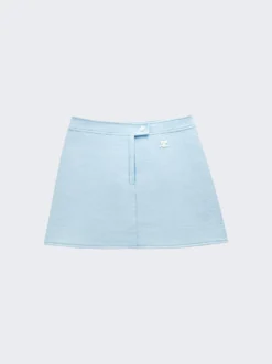 COURREGES Vinyl Mini Skirt Pastel Light Blue