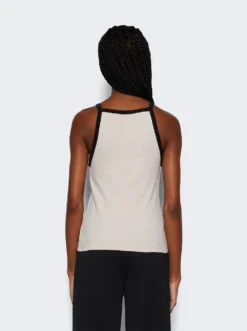 COURREGES Buckle Contrast Tank Top Lime Stone -Artemides shop 124JDE067JS0070 Lime Stone 05