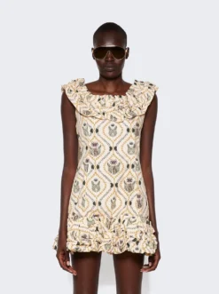 Jardin Jarron Mini Dress Cream 7 Jardin Jarron Mini Dress Cream -Artemides shop 12619 29417 03 1