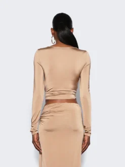 Magda Butrym Floral Applique Blouse Beige 9 Magda Butrym Floral Applique Blouse Beige -Artemides shop 157424 3813 05 1