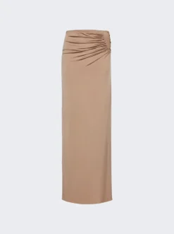 Magda Butrym Cut Out Maxi Skirt Beige