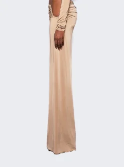 Magda Butrym Cut Out Maxi Skirt Beige -Artemides shop 177424 3813 04 1