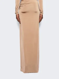 Magda Butrym Cut Out Maxi Skirt Beige -Artemides shop 177424 3813 05 1