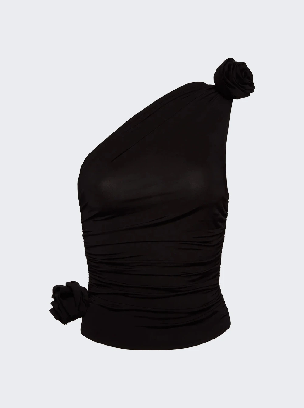 Magda Butrym One Shoulder T-shirt Black 1 Magda Butrym One Shoulder T-shirt Black