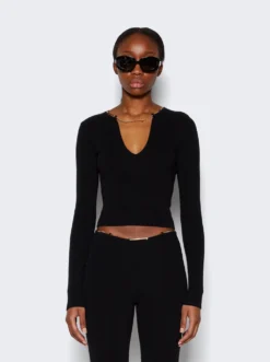 Pullover With Logo Necklace Black -Artemides shop 1KC1241006 2509 03 1