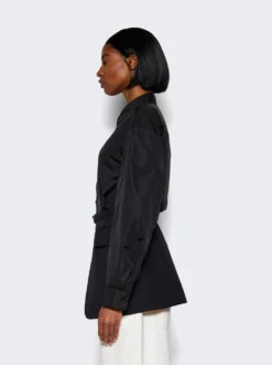 Belted Shirt Blazer Black 8 Belted Shirt Blazer Black -Artemides shop 1WC1242516 2509 04 1