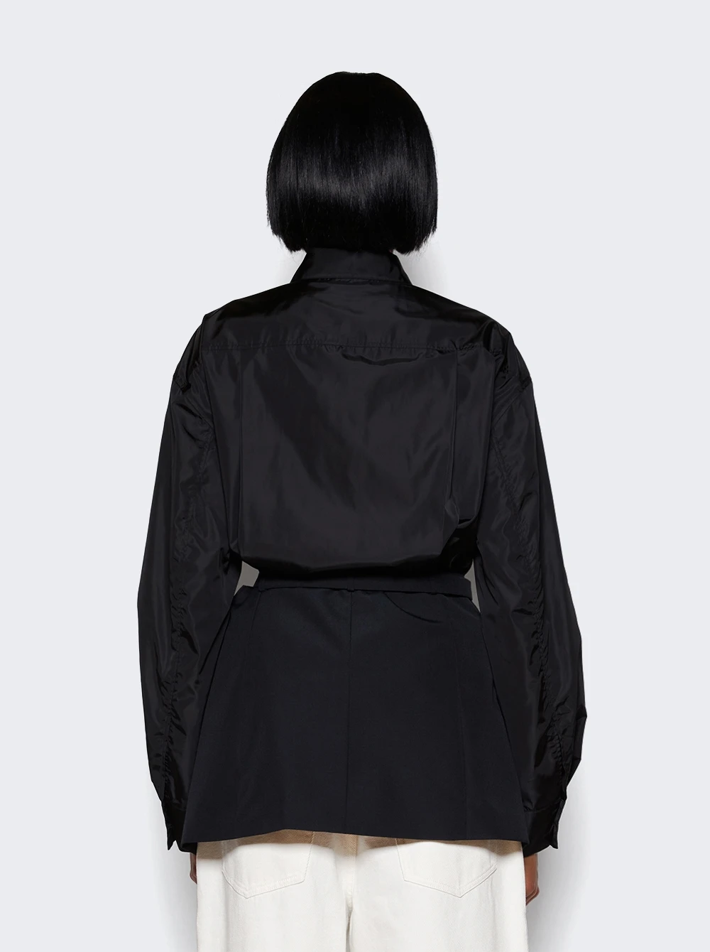 Belted Shirt Blazer Black 5 Belted Shirt Blazer Black - Image 5