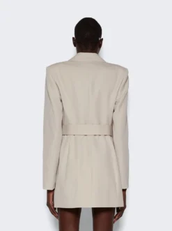 Wool Belted Blazer Dress Feather Beige -Artemides shop 1WC3236580 47479 05 1