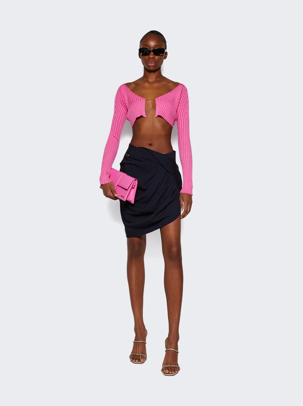 Jacquemus La Maille Pralu Cardigan Neon Pink 2 Jacquemus La Maille Pralu Cardigan Neon Pink - Image 2