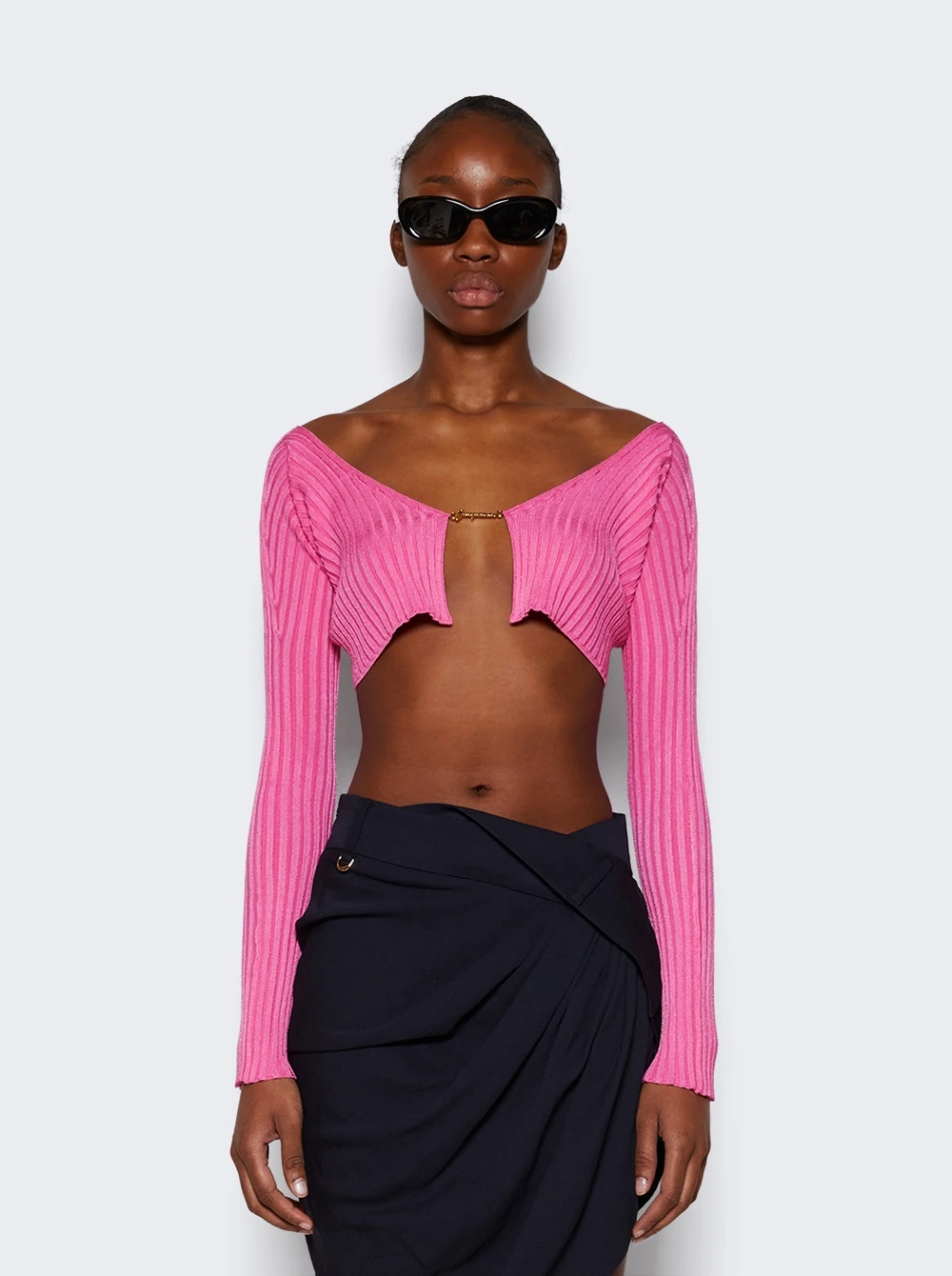 Jacquemus La Maille Pralu Cardigan Neon Pink 3 Jacquemus La Maille Pralu Cardigan Neon Pink - Image 3
