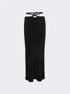 Loophole Tie Skirt Black