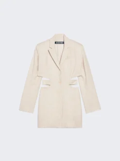 Jacquemus La Robe Bari Mini Dress Light Beige