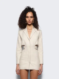 Jacquemus La Robe Bari Mini Dress Light Beige 7 Jacquemus La Robe Bari Mini Dress Light Beige -Artemides shop 221DR016 1358 26734 03 1