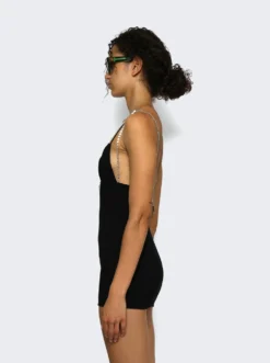 Area Deco Bow Mini Dress Black -Artemides shop 2301D19A184 2509 04