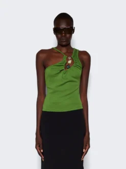 Folia Float Buckle Asymmetric Tank Top Stem Green 7 Folia Float Buckle Asymmetric Tank Top Stem Green -Artemides shop 23021307 47494 03 1