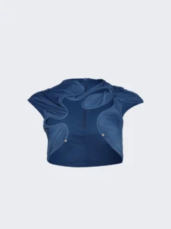 Venus Crop Top Blue Iris