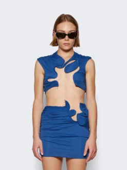 Venus Crop Top Blue Iris -Artemides shop 23021500 48601 03 1