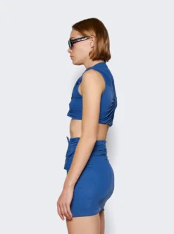 Venus Crop Top Blue Iris -Artemides shop 23021500 48601 04 1