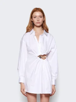 Folia Float Buckle Shirt Dress White -Artemides shop 23023282 2479 03 1