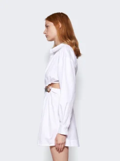 Folia Float Buckle Shirt Dress White -Artemides shop 23023282 2479 04 1