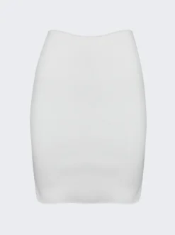 Encircled Edge Rib Skirt White
