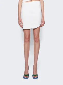 Encircled Edge Rib Skirt White -Artemides shop 23024253 2479 03 1