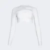 Salacia Cropped Top White