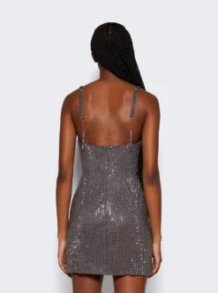 Area Crystal Embellished Mini Dress Charcoal -Artemides shop 230HD45184 28463 05 1