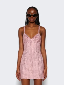 Area Crystal Embellished Mini Dress Candy Rose -Artemides shop 230HD45184 47976 03 1