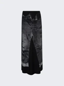 Jean Paul Gaultier Trompe L'oeil Maxi Skirt Black And Grey 9 Jean Paul Gaultier Trompe L'oeil Maxi Skirt Black And Grey -Artemides shop 2315 f ju055 j530 0002 01
