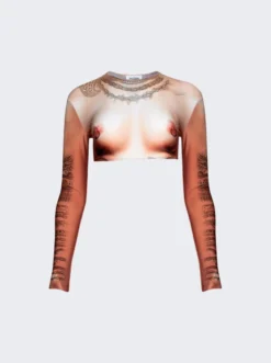 Jean Paul Gaultier Long Sleeves Corps Top Light Nude 9 Jean Paul Gaultier Long Sleeves Corps Top Light Nude -Artemides shop 2315 f to104 j527 25 01
