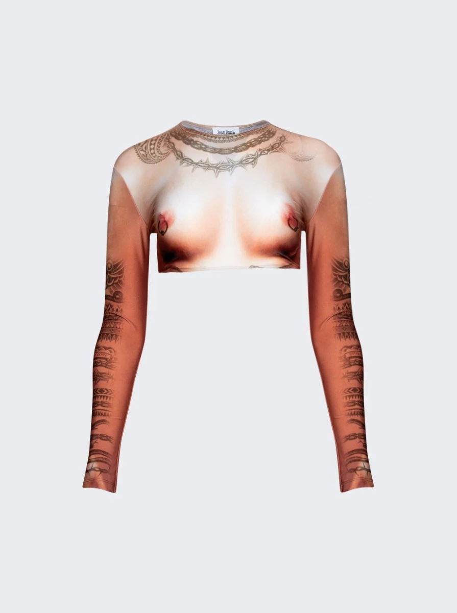 Jean Paul Gaultier Long Sleeves Corps Top Light Nude 4 Jean Paul Gaultier Long Sleeves Corps Top Light Nude - Image 4