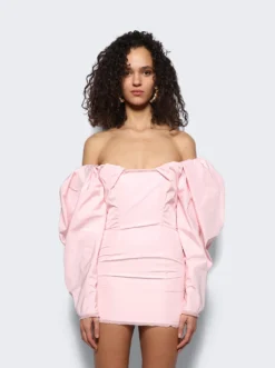 Jacquemus La Robe Taffeta Mini Dress Light Pink -Artemides shop 233DR062 1472 3193 03 1