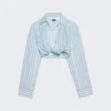 Jacquemus La Chemise Bahia Courte Shirt Print Blue Stripe