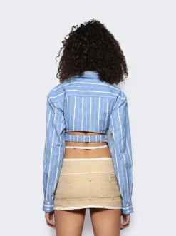 Jacquemus La Chemise Bahia Courte Blue Stripes 9 Jacquemus La Chemise Bahia Courte Blue Stripes -Artemides shop 233SH042 1453 47248 05 1