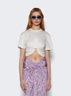 Ring Detailed Top Off White -Artemides shop 23AJTO539CO0485 4618 03 1