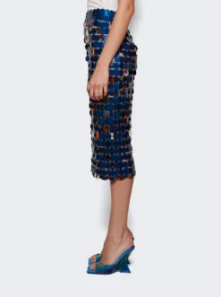 Embellished Midi Skirt Navy And Bright Orange -Artemides shop 23FIJU412PS0133 45621 04 1