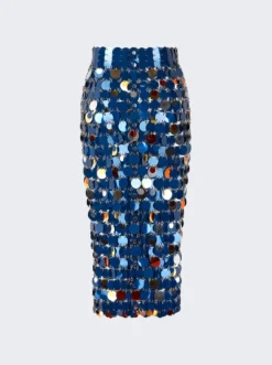 Embellished Midi Skirt Navy And Bright Orange -Artemides shop 23FIJU412PS0133 45621 06 1