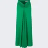 Gathered Maxi Skirt Emerald
