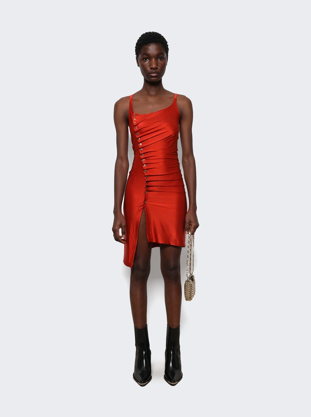 Gathered Mini Dress Paprika 3 Gathered Mini Dress Paprika - Image 3