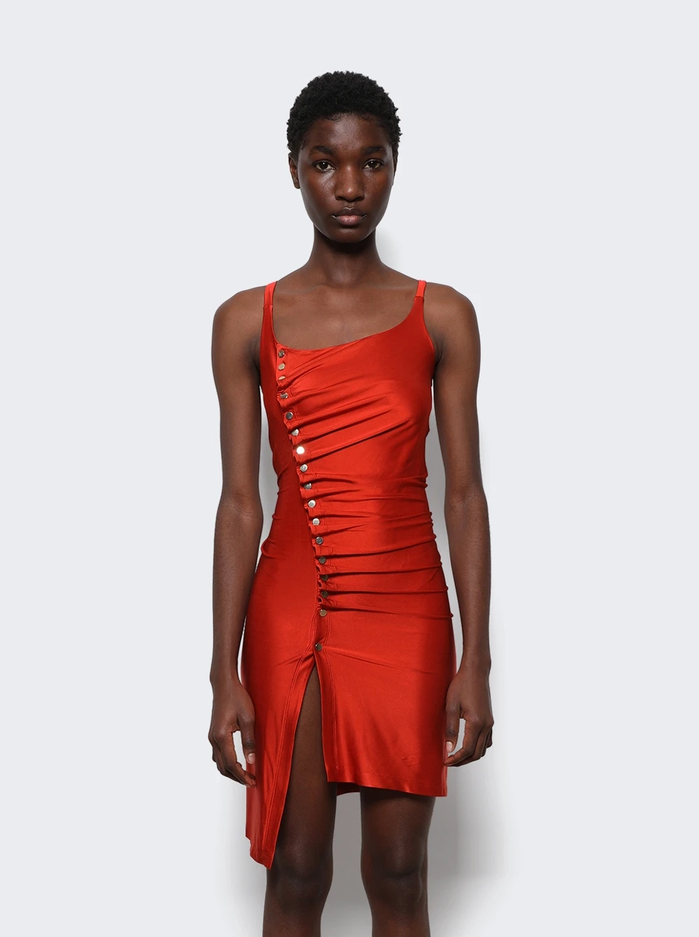 Gathered Mini Dress Paprika 4 Gathered Mini Dress Paprika - Image 4